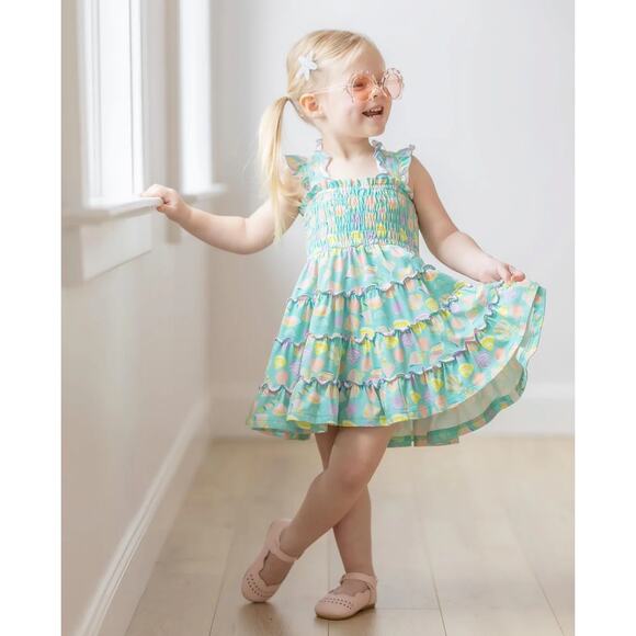 NWT Love and Grow Seashell Smocked Dress 5Y - Picture 5 of 6